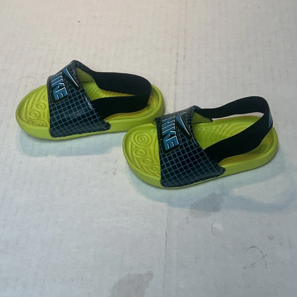 Nike Kawa SE Slides Toddler Sandals Baby Volt Blue CW1658-001 Size 5C